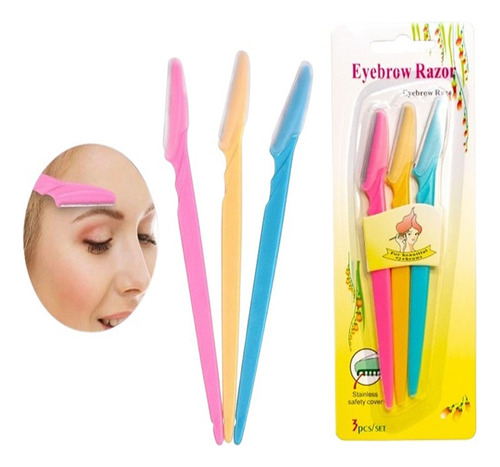 Perfilador Cejas X3 Navaja Quita Vello Facial Depilador