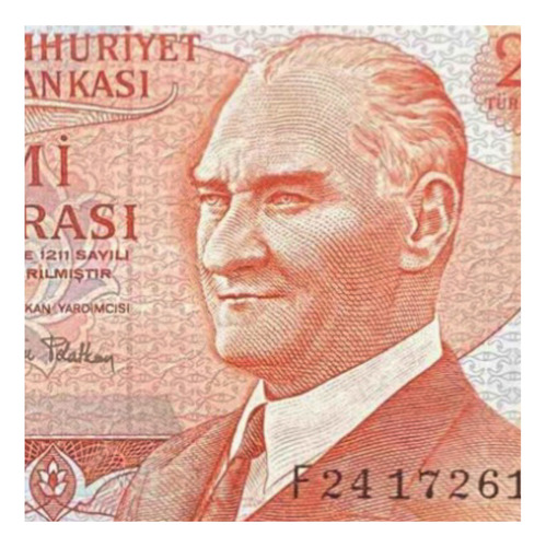 Turquia - 20 Lirasi - Año 1970 - P #187 - Atatürk 