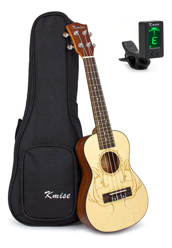 Kmise Deluxe Ukelele De Concierto Macizo De 24 , Guitarra Ha