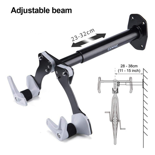 Soporte De Gancho Horizontal Ajustable Para Colgar En La Par