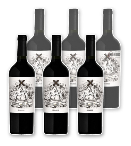 Vino Cordero Con Piel De Lobo Malbec X 6unidades