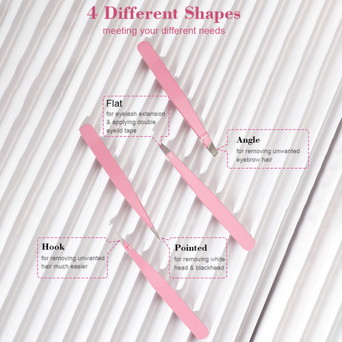 Set Eyebrow Ts Con Funda: 4 Herramientas De Belleza De Acero