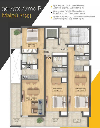 Venta Departamento Monoambiente Frente - 8vo Piso U01 - Rosario República De La Sexta
