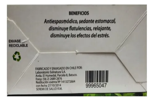 Te Cedron Hierba Filtrante Infusión 25 Sobres Cedrón