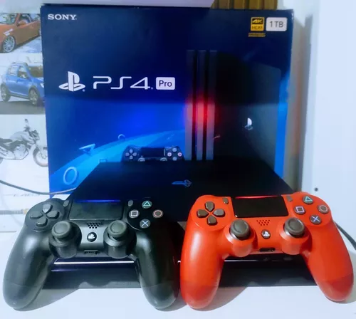 Console PS4 Playstation 4 Pro 4K com HD de 1 TB e 1 Controle