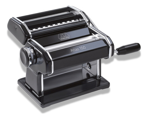 Máquina de pasta negra italiana Marcato Atlas 150 Inox