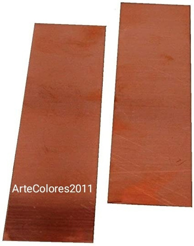 Laminas De Cobre Electrolítico Cu 99,9% 0,75mm 1mm 1,5mm 3mm