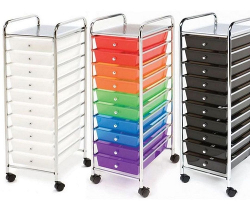 Carro Organizador Multi Color 10 Gavetas 96cm De Alto