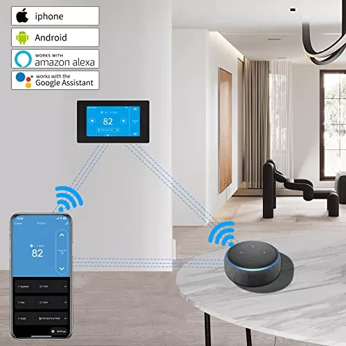 Termostato Wifi Hogar, Compatible Alexa Y Google Assist