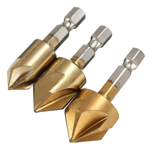 Broca Avellanada Hss Con Vástago Hexagonal De 1/4 Pulgadas,
