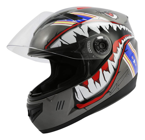 Casco Infantil Slmoto De Motocross - Boca De Tiburón