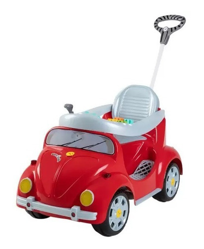 Carrinho Passeio Pedal Empurrador 1300 Fouks Fusca Calesita Cor Vermelho