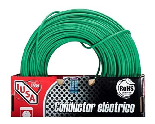 Rollo Cable Calibre 12 Thw 100 Mts Verde Iusa