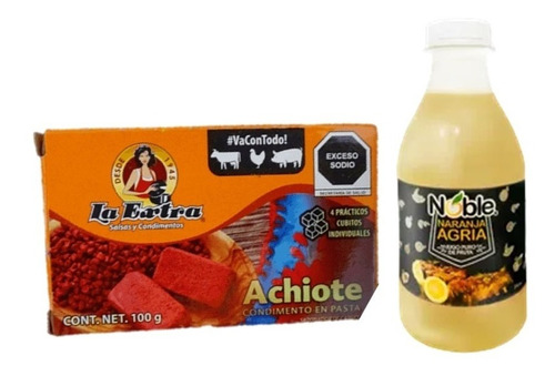 Kit Recado Rojo Achiote + Jugo Concentrado Naranja Agria