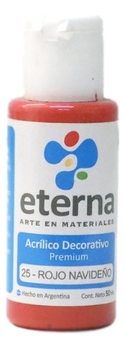 Acrilico Eterna 50 Ml Decorativos Premium Colores X 1 Óleo Rojo Navideño