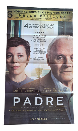 Afiche De Cine El Padre Anthony Hopkins (Usado)