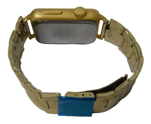 Relógio Led Digital Touch Pulseira De Aço Dourado Unissex