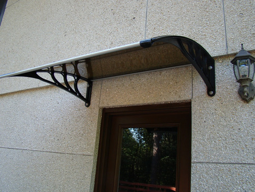 Imagen 6 de 9 de Alero De Policarbonato Bronce 1,2 X 0,8 M - Toldo Ahumado Ve