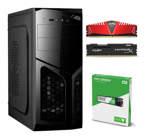 Pc Gamer A8 9600 Apu R7 8gb Ddr4 - Ssd Wd Green M.2 240gb