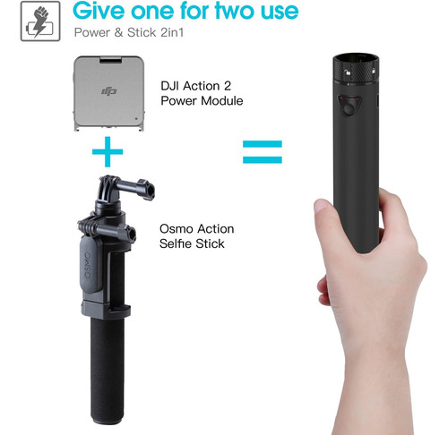 Smatree Stick Cargador Para Dji Pocket 3, Dji Osmo Action...