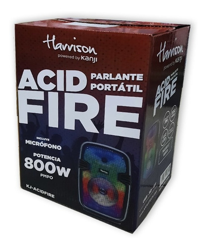 Imagen 5 de 5 de Parlante Bluetooth Harrison Kanji Acid Fire 800w