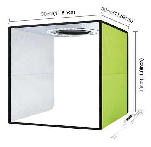 Imagen 1 de 5 de Caja De Luz Para Fotografia Led 30cm X 30cm
