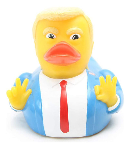 1pc Baby Bath Toys Trump Rubber Squeak Bath Duck