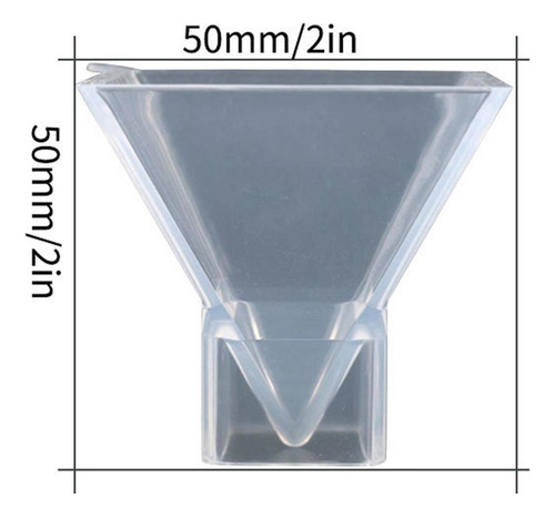 3 Moldes De Silicona Transparentes Para Pirámides, Moldes