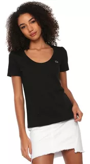 Lacoste Remera Mujer Basica Escote Redondo Tf0144