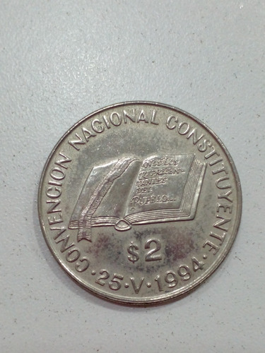 Moneda Argentina 2 Pesos Año 1994 Convención Constituyente 