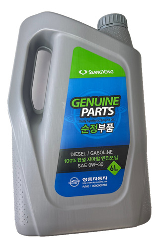 Aceite Rexton G4 2.0 Gas Ssangyong 0w30 Sintético 6 L