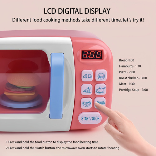 Mh Juego De Juguetes De Cocina For Microondas Con Luz