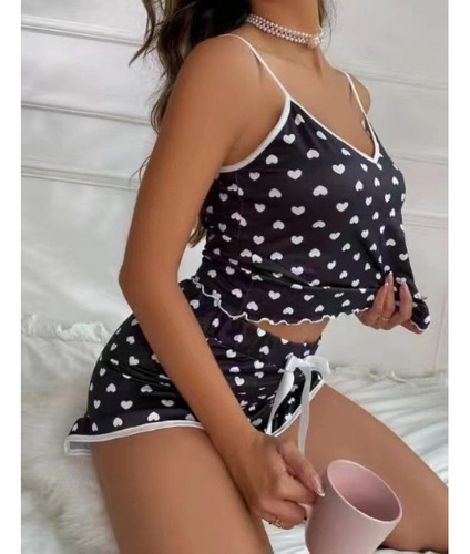 Camisola Casual De Verano Con Bonito Pijama Estampado