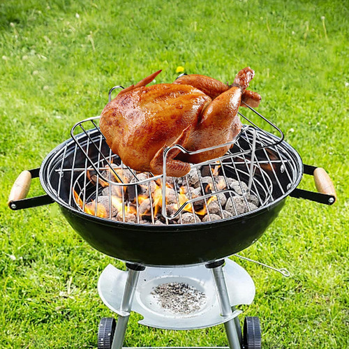 Rejilla De Acero Inoxidable Para Asar Pavo, Asar Pavo Crudo