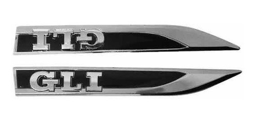 2 Emblemas Espadillas Gli Jetta Bora Volkswagen Negro Fender