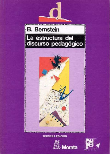 Libro La Estructura Del Discurso Pedagã³gico - Bernstein,...