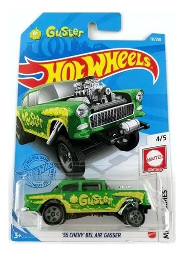 55 Chevy Bel Air Gasser Esc 1:64 Hot Wheels Mattel Games 4/5