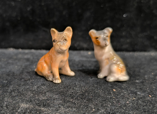 Miniaturas 2 Perros De Porcelana Inglesa (Usado)