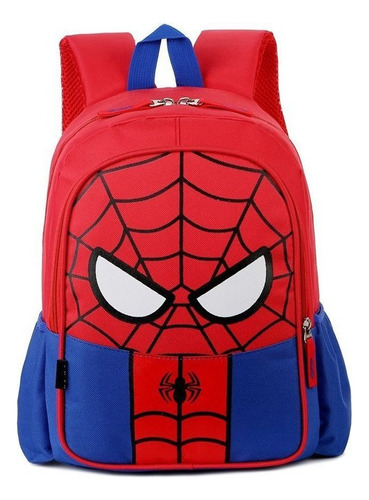 Mochila Escolar Spiderman Boy Con Bolsa Para Botella De Agua