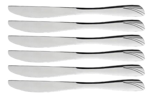 Kit 12 Faca De Mesa Farol Inox Luxo Mesa Posta Oxford