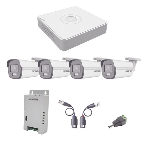 Kit Video Vigilancia Colorvu Dvr 4ch 2mp Lite+ 4cámaras Bala