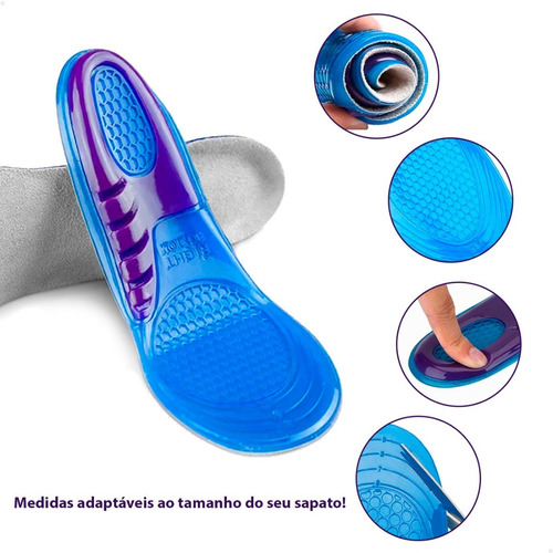 Palmilha Gel Silicone Anti Impacto 36-41