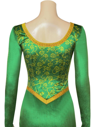 Chahouk Disfraz De Cosplay Para Mujer Vestido Verde Con Mang