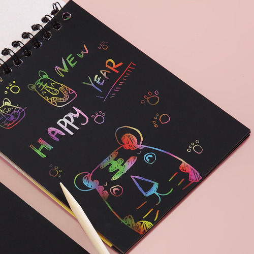 3 Kit De Arte Rascable Para Niños - Set Creativo De Azul