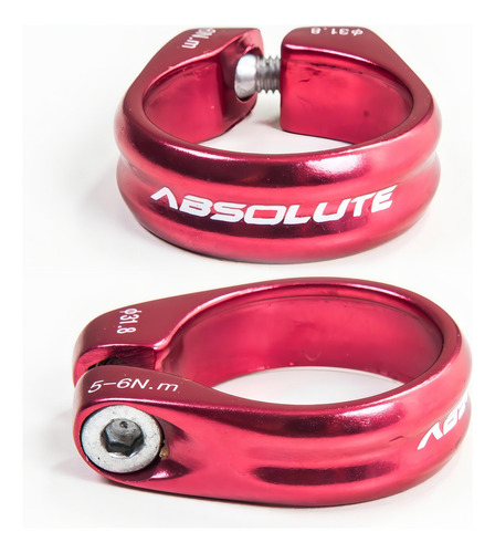 Abraçadeira Canote Selim Absolute Alumínio 35mm - Vermelho