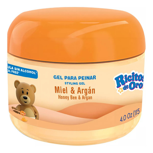 12 Gel Miel Y Argán Ricitos De Oro 115gr Color Anaranjado