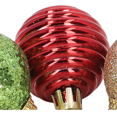 30 Uds Bolas De Árbol De Navidad Adornos Rojo Dorado Verde