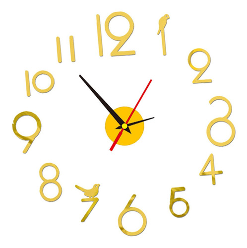 2 Reloj De Pared Diy Silencioso Con Números Pegatina Reloj