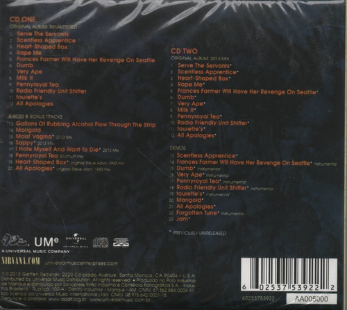 Cd Duplo Nirvana - In Utero