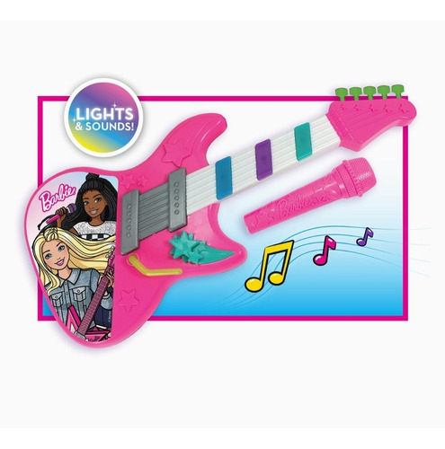 Imagen 6 de 9 de Guitarra De Juguete Electrónica Interactiva Con Luces, Sonid